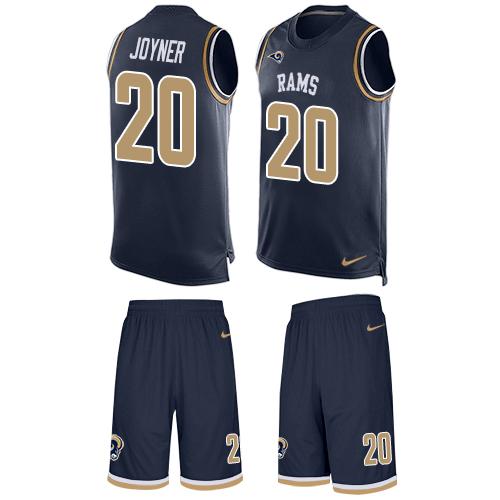Nike Rams #20 Lamarcus Joyner Navy Blue Team Color Men's Stitched NFL Limited Tank Top Suit Jersey